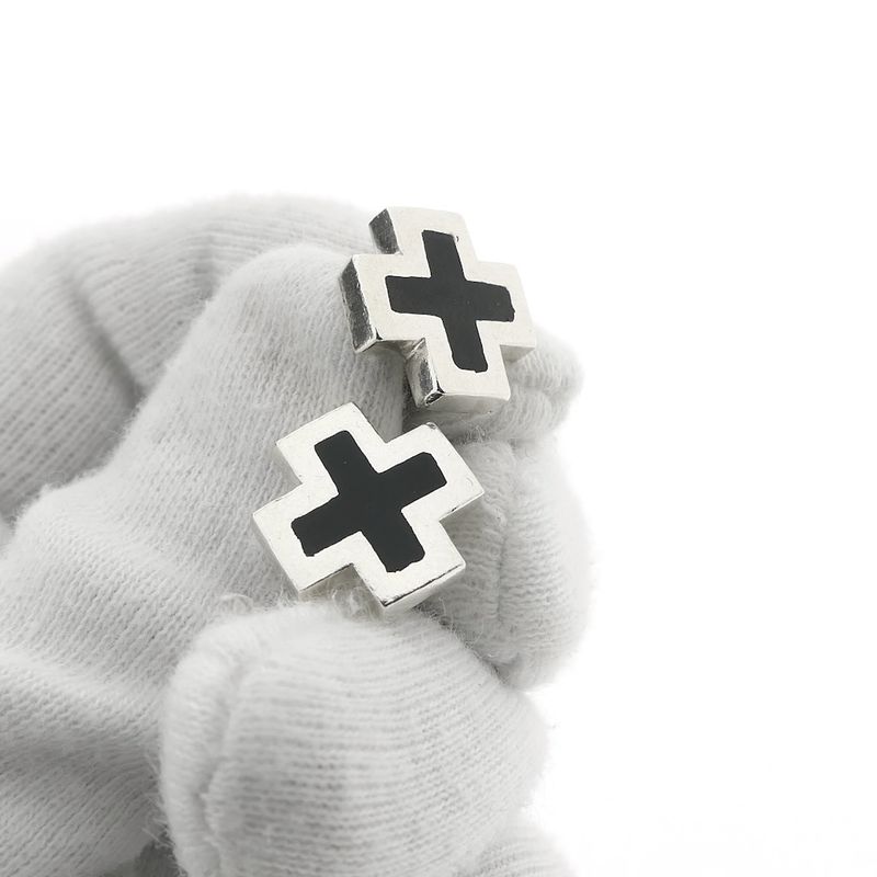 Image 7 of ILARA silver cross earrings