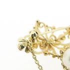 Image 9 of Gold brooch with pearls and purple glass bead