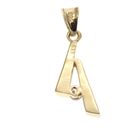 Image 4 of Gold pendant with diamond; Letter A