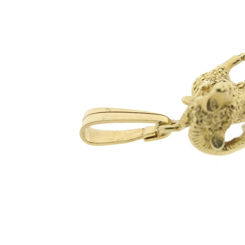 Image 4 of Gold zodiac sign pendant; Capricorn