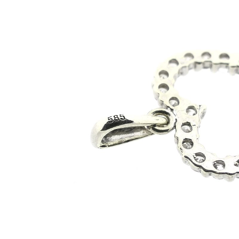 Image 6 of White gold heart pendant with zirconia