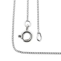 White gold thin gourmet link necklace