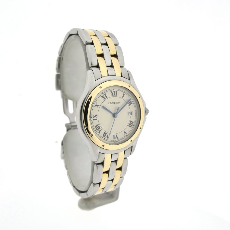Image 3 of Cartier Cougar 187904; 18k gold/steel unisex watch