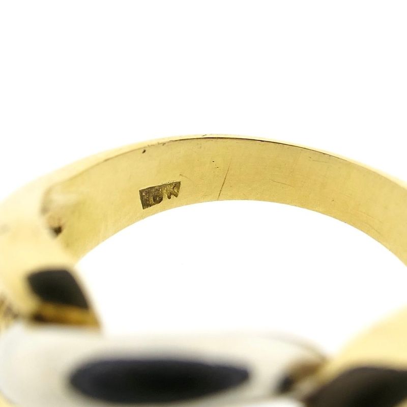 Image 6 of Two-tone gold link ring