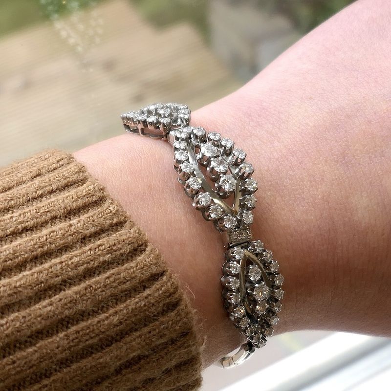 Image 8 of Exclusive white gold bracelet with diamond; approx. 5.0 ct.