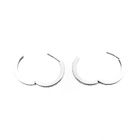 Image 6 of White Gold Hoop Earrings with Diamonds; Approx. 0.76 ct.