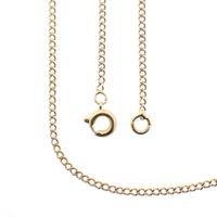 Gold thin gourmet link necklace | 40.5 cm