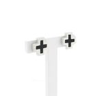 Image 2 of ILARA silver cross earrings