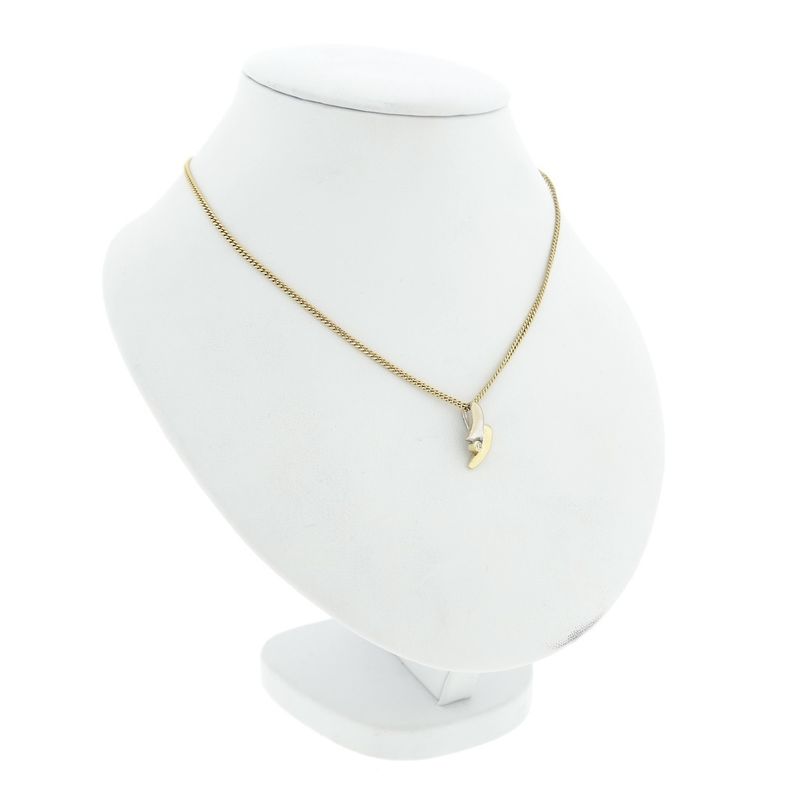 Image 8 of Two-tone gold pendant with zirconia