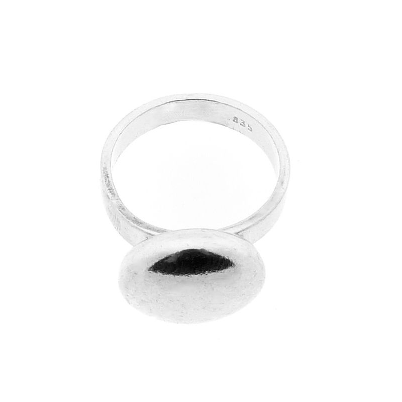 Image 4 of Silver ring with round button