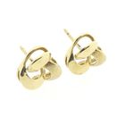 Image 5 of Gold stud earrings knot