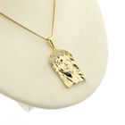 Image 9 of Gold pendant with the face of Jesus and zirconia