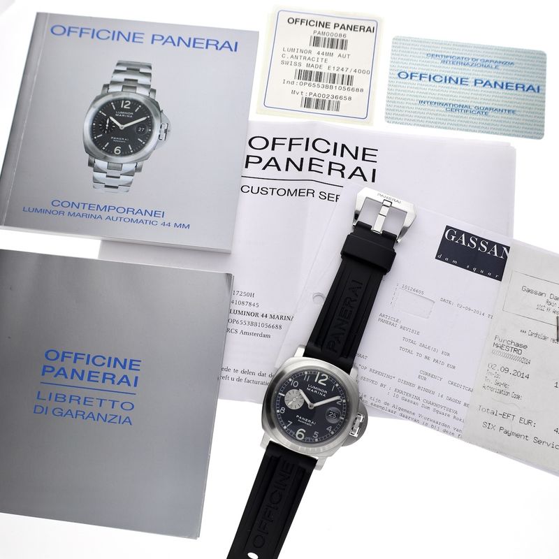 Image 17 of Panerai Luminor Marina 44mm PAM00086; Automatic men's watch