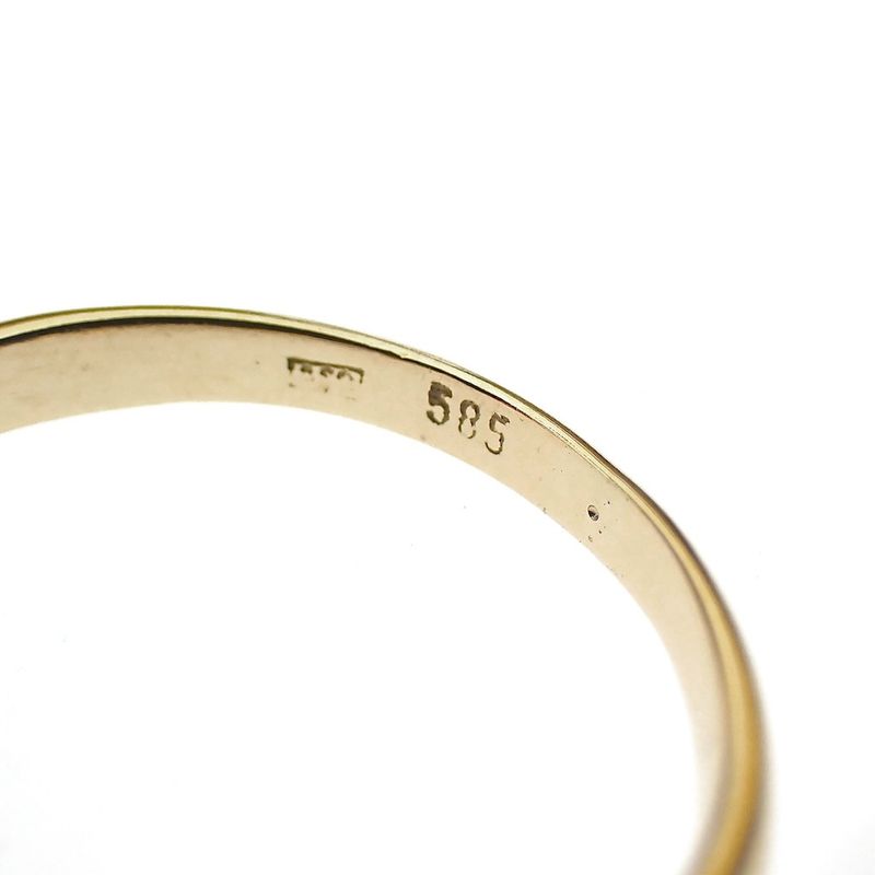 Image 5 of Gold solitaire ring with zirconia