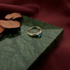 Image 2 of Gold ring with aquamarine