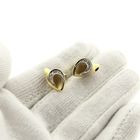 Image 5 of Gold stud earrings with diamonds; 0.12 ct.