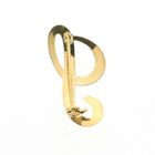 Image 4 of Gold letter brooch; letter I