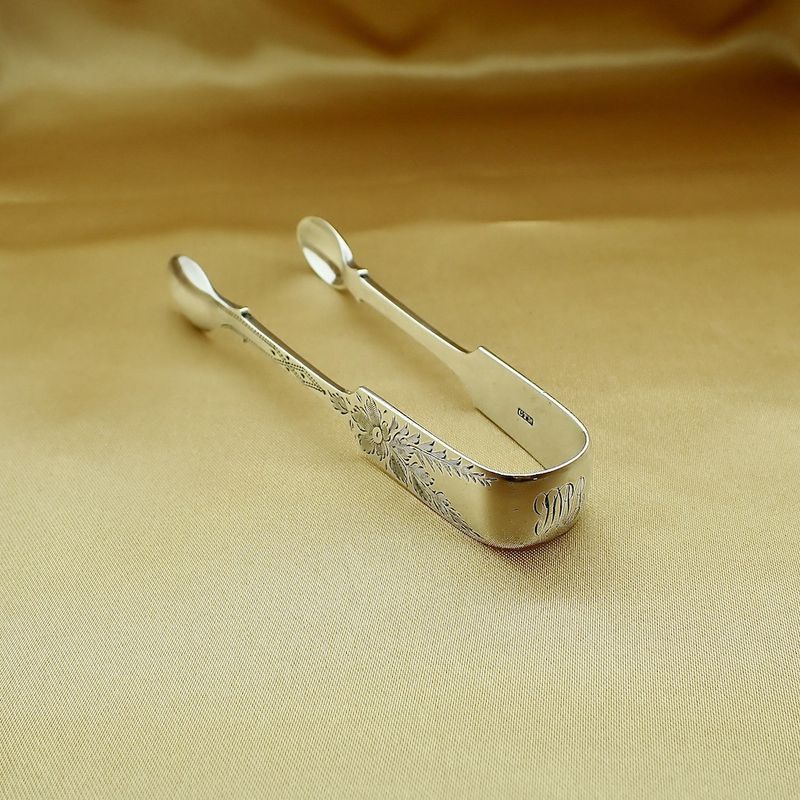 Image 2 of English silver sugar tongs | Vintage