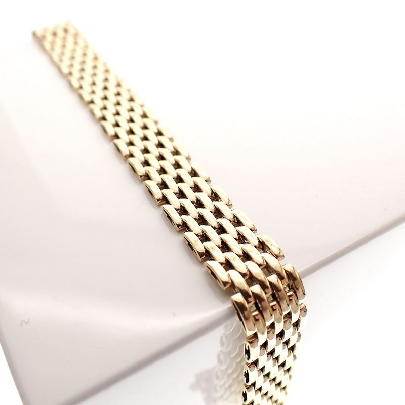 Image 2 of Gold wide link bracelet | 19 cm