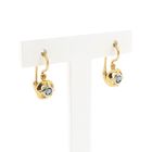 Afbeelding 3 van 18 Krt. Bicolor gouden oorbellen met topaas 