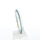 Image 1 of Gold beaded bracelet with aquamarine
