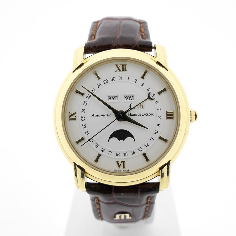 Image 1 of Maurice Lacroix Masterpiece Moonphase; 18k gold men's watch