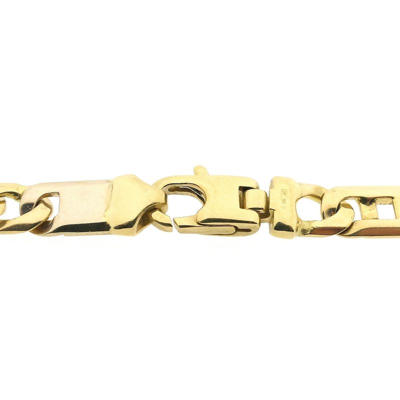 Image 4 of Two-tone gold navy link necklace