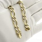 Image 7 of Two-tone gold wide gourmet link bracelet