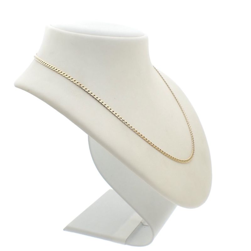 Image 5 of Gold flat gourmet link chain | 46 cm