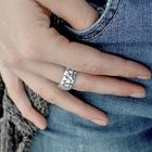 Image 7 of Pandora ring; Silver; heart band