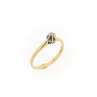 Gold solitaire ring with diamond | 0.02 ct.