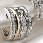 Image 7 of Two-tone gold AL CORO earrings with 0.50 ct. diamonds.