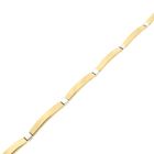 Image 9 of Two-tone gold bar link bracelet | 18.5 cm