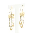 Image 3 of Gold Earrings with Meander and Charms
