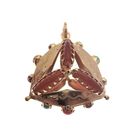 Image 1 of Golden oriental pendant with turquoise and jasper