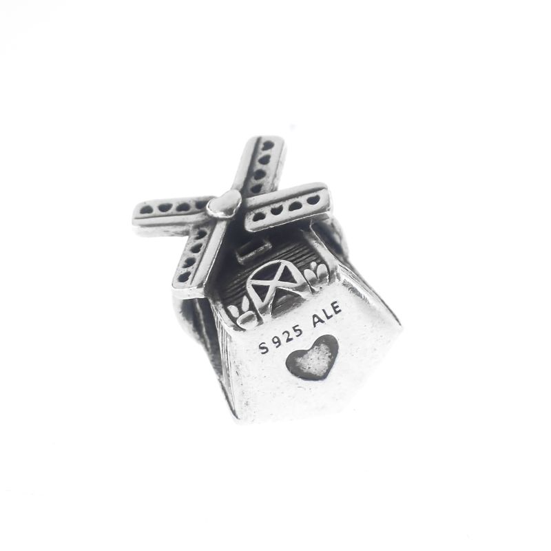Image 6 of Pandora Moments charm; Silver; Windmill