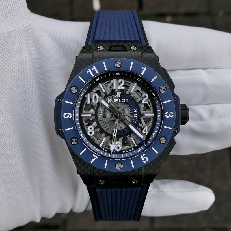 Image 19 of Hublot Big Bang Unico GMT Carbon Blue Ceramic 471.QL.7127.RX; Automatic men's watch