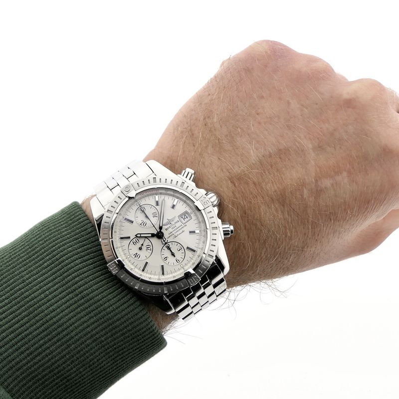 Image 8 of Breitling Chronomat Evolution 'White' A13356; Chronograph men's watch
