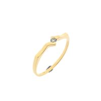 Gold ring with diamond; 0.03 ct.