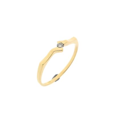 Gold ring with diamond; 0.03 ct. Image 1 of Gold ring with diamond; 0.03 ct.