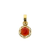 14K Gold Pendant with Carnelian