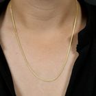 Image 1 of Gold square foxtail link chain