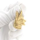 Image 10 of Gold pendant of a German Shepherd's head