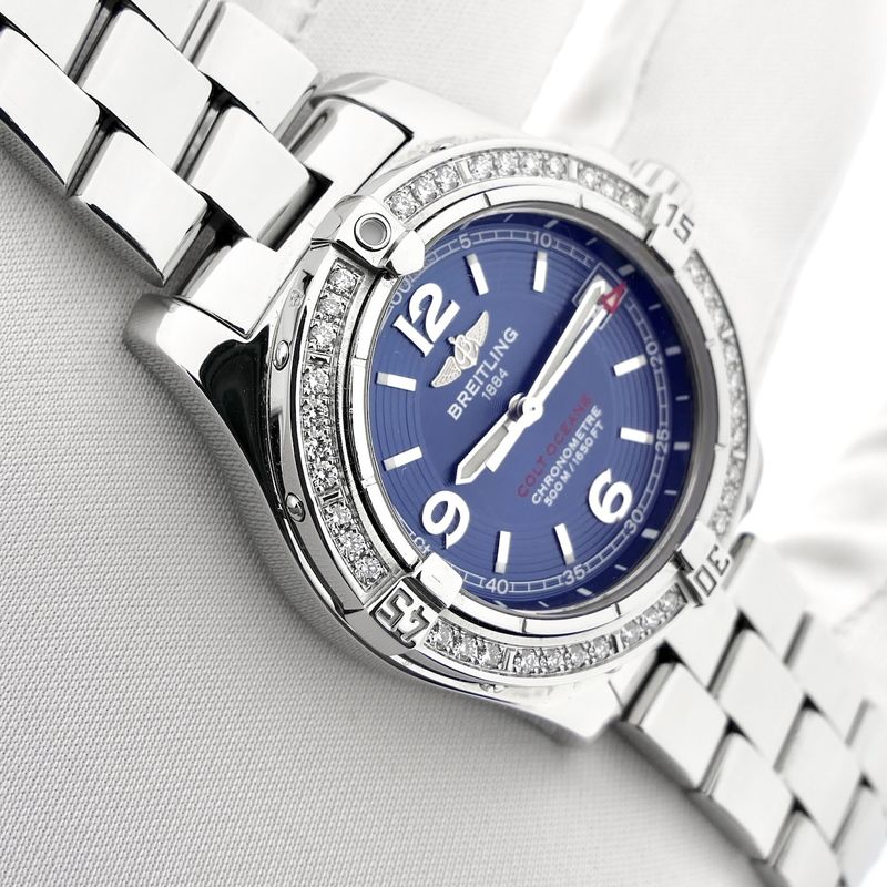Image 14 of Breitling Colt Oceane 'Diamonds' A77380; Women's watch with diamond bezel