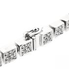 Image 3 of White gold link bracelet with diamond; 0.68 ct.