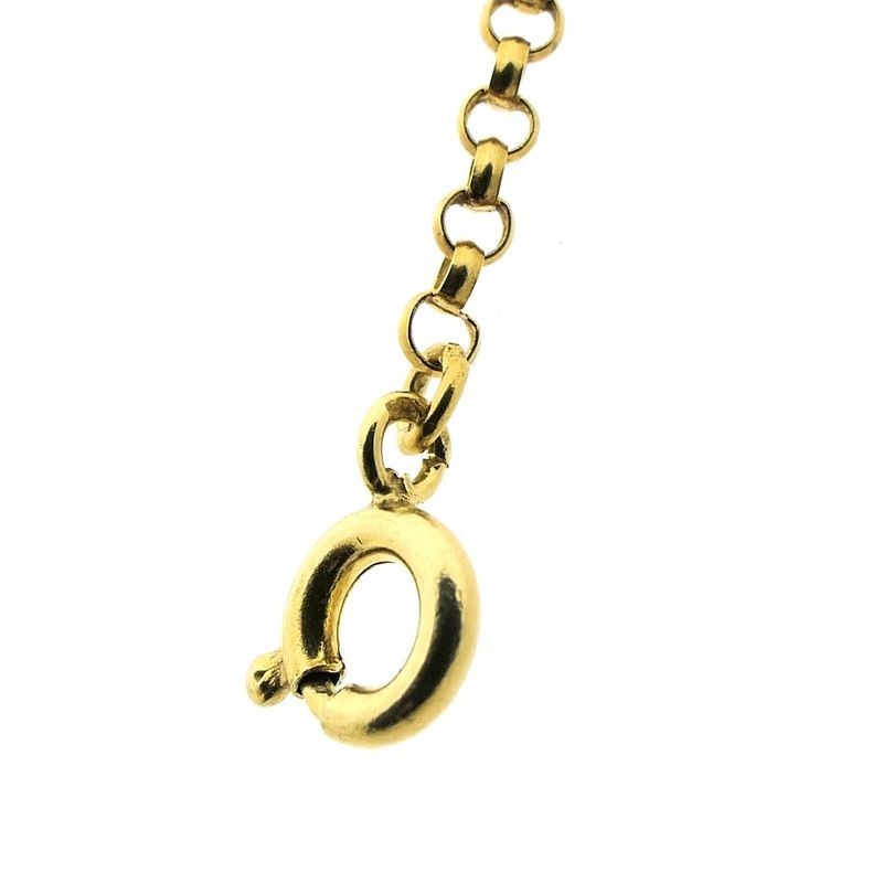 Image 9 of Gold jasseron link chain with fixed pendant