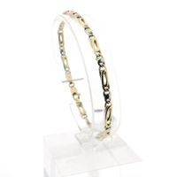 Two-tone gold fantasy link bracelet | 19 cm