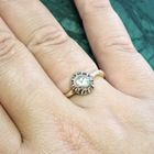 Image 6 of Antique gold ring with rose-cut diamond; 0.30 ct.