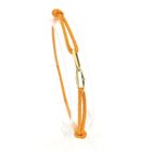 Image 3 of Forever Knots® Handmade Orange Satin Bracelet with Gold Link