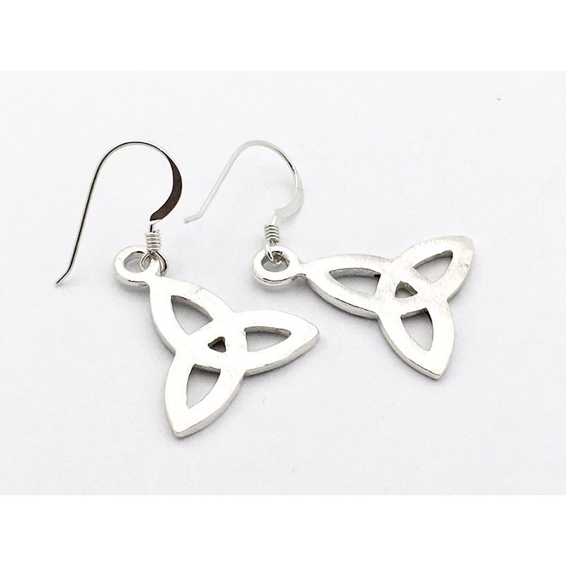 Image 4 of Silver Celtic earrings with triquetra symbol